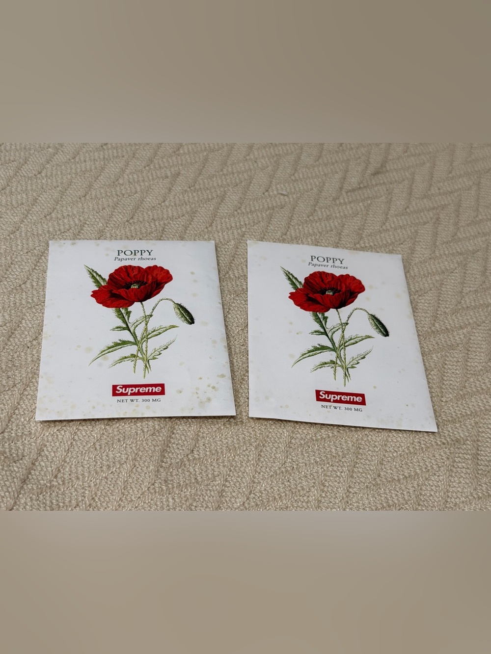 Supreme Red Poppy Botanical Print Pair